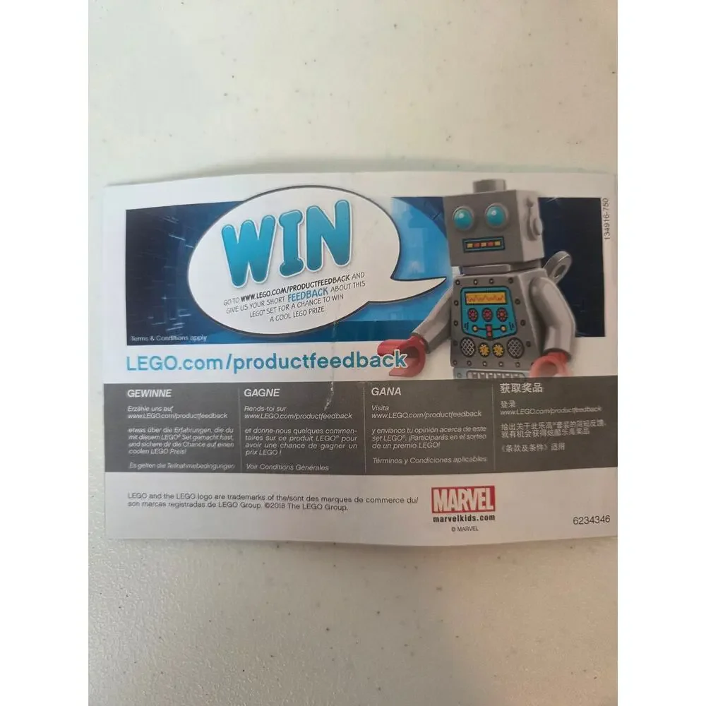 Lego 41606 BrickHeadz Star Lord Avengers 2018 Super Heroes w Instructions No Box